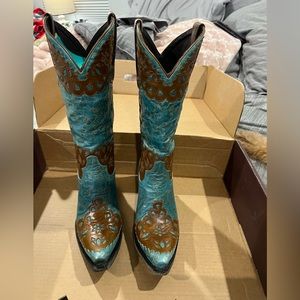 Lane Cowboy Boots worn once.